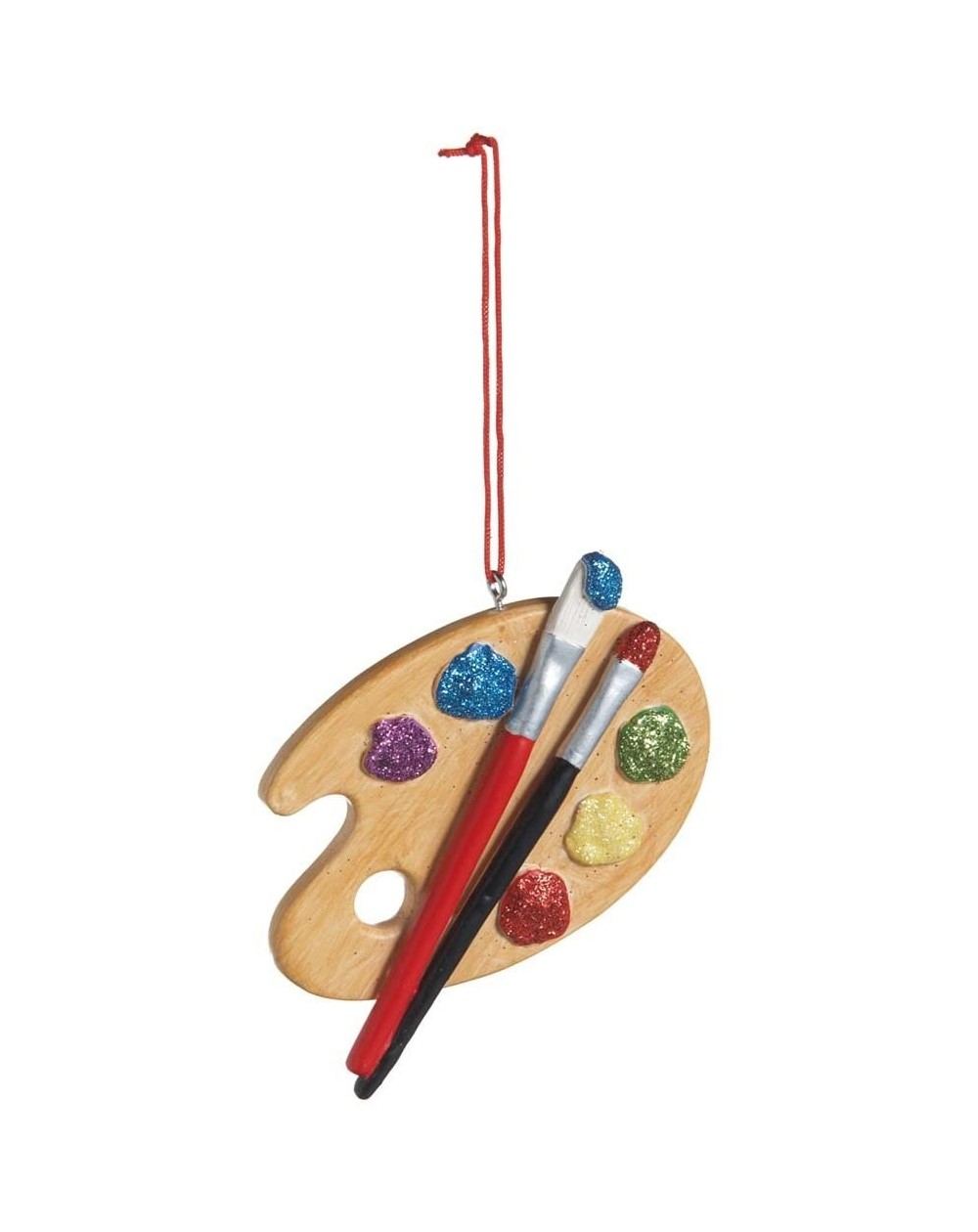 Ornaments Painters Palette Resin Hanging Christmas Ornament - Size 3 in. - CB11LZ67LOD $12.88