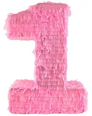 Piñatas 1st Birthday Party Pinata First Birth Celebration for Girls Soft Pink Fiesta Supplies Number 1 (One) Piñata for Decor...