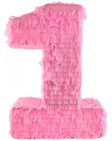 Piñatas 1st Birthday Party Pinata First Birth Celebration for Girls Soft Pink Fiesta Supplies Number 1 (One) Piñata for Decor...