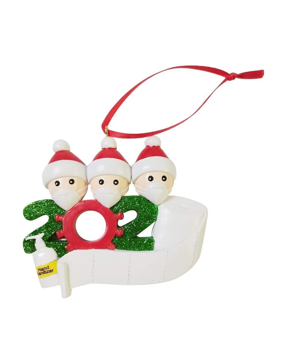 Ornaments 2020 Christmas Party Decorations Kit Creative Gift Survivor of 1-7 Members Ornaments1-3PC(1PC-3People-AD-Multi) - A...