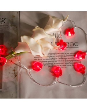 Indoor String Lights Red Heart Shaped String Lights- 6.5ft 20LED Fairy Lights with Remote Control for Valentine's Day- Mother...