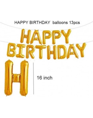 Balloons Happy Birthday Balloon Gold 13pcs Letters Balloons 2pcs Giant Star Foil Balloons 4pcs Confetti Balloons 8pcs Latex B...