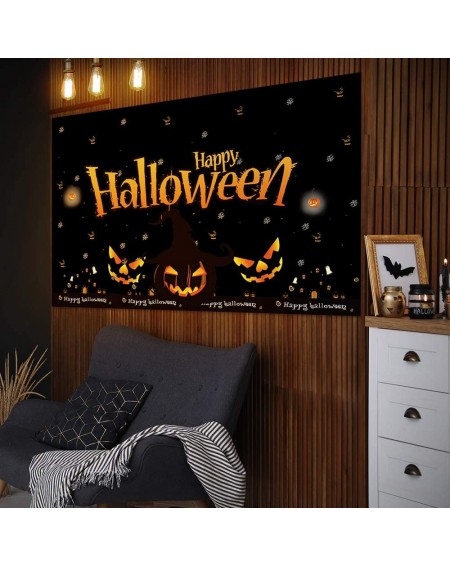 Banners & Garlands Halloween Backdrops and Halloween Banner-Halloween Decorations-Halloween Banner Bunting-1PCS Halloween Pla...