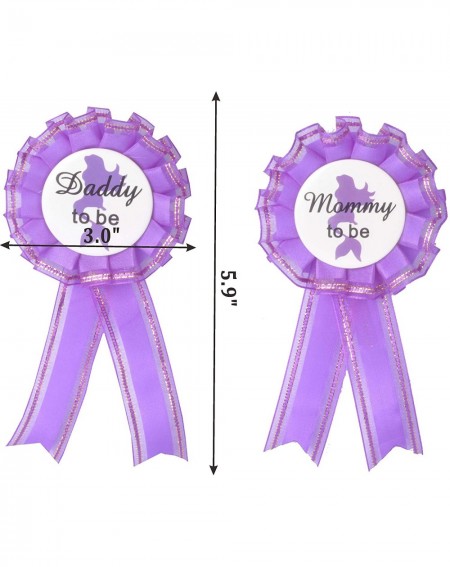 Favors Baby Shower Decoration- Mother To Be Flower Crown Purple Set- Baby Shower for Girl- Growing a Mermaid Sash and Mommy t...
