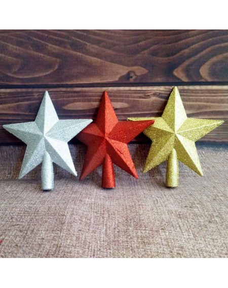 Tree Toppers 5.9 Inch Christmas Star Tree Topper Xmas Glitter Star Treetop Perfect for Any Size Christmas Tree Sparkling Holi...