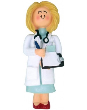 Ornaments Personalized Doctor Christmas Tree Ornament 2020 - Blonde Woman Medical Care Practitioner in Uniform Coworker New J...