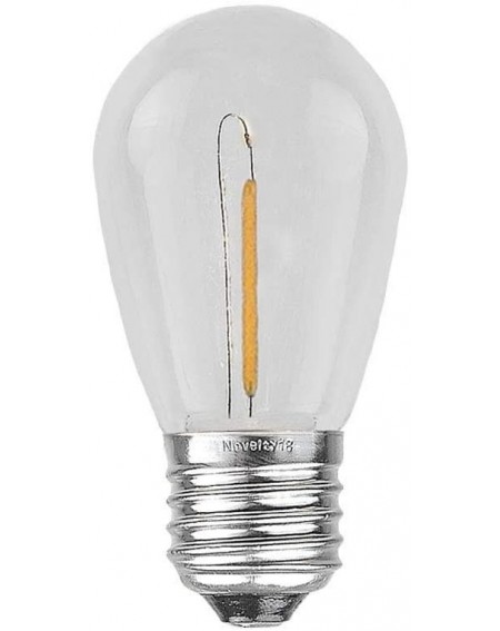 Outdoor String Lights 25 Pack Filament LED S14 Outdoor Patio Edison Replacement Bulbs- Warm White- E26 Medium Base- Shatterpr...