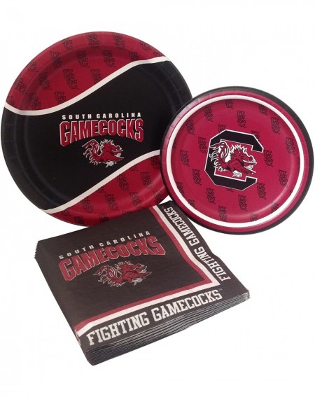 Party Packs University of South Carolina Gamecocks Party Supplies Themed Paper Plates and Napkins Serves 8 Guests - CF12HEEFQ...