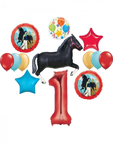 Balloons Mulan 1st Birthday Balloon Bouquet Party Supplies and Black Horse Decorations - CW1962459UC $38.08