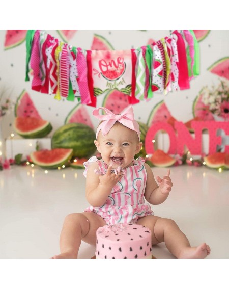 Banners Watermelon High Chair Banner for 1st Birthday- First Birthday Garland for Summer Fruit Theme First Birthday Party Dec...