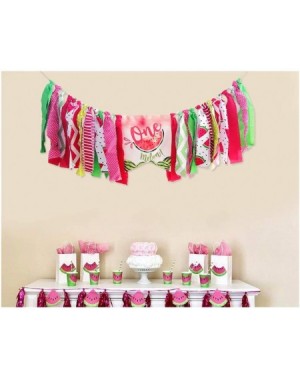 Banners Watermelon High Chair Banner for 1st Birthday- First Birthday Garland for Summer Fruit Theme First Birthday Party Dec...