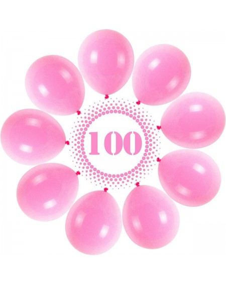 Balloons 100 Pack Petal Pink Balloons 10 inch Latex Party Balloons - Cherry Pink 100 - CE19DNXKSR6 $22.18