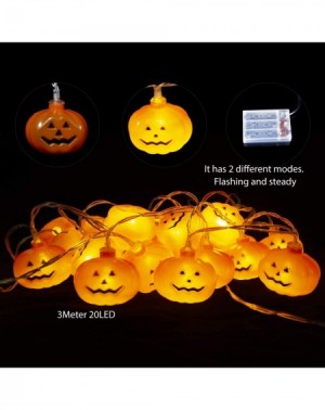 Indoor String Lights Halloween String Lights- Battery Operated 10fts 20 LED Pumpkin Lights for Indoor Ourdoor Halloween Party...