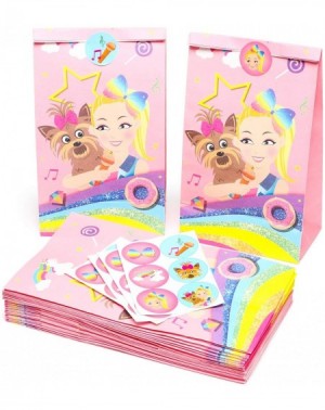 Party Favors 24 Packs JoJo Goodies Candy Treat Bags with Stickers- Recyclable Paper Party Favor Gifts Bags- JoJo Themed Party...
