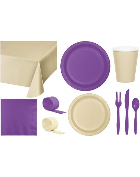 Tableware Amethyst Napkins Tablecovers - Ivory and Amethyst - CF19770S4YE