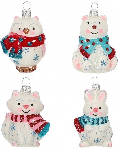 Ornaments Mini Christmas 2019 Year Dated Arctic Friends Animals Miniature Blown Glass Ornament- Set of 4- 4 Count - CR18OEKHR...
