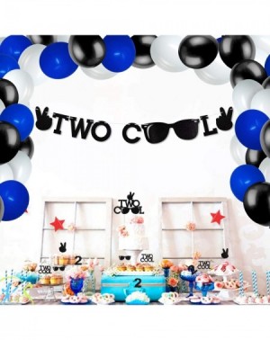 Balloons Two Cool Party Supplies Two Cool Sunglasses Banner Cake And Cupcake Toppers Latex Balloons for Little Man Sunglasses...