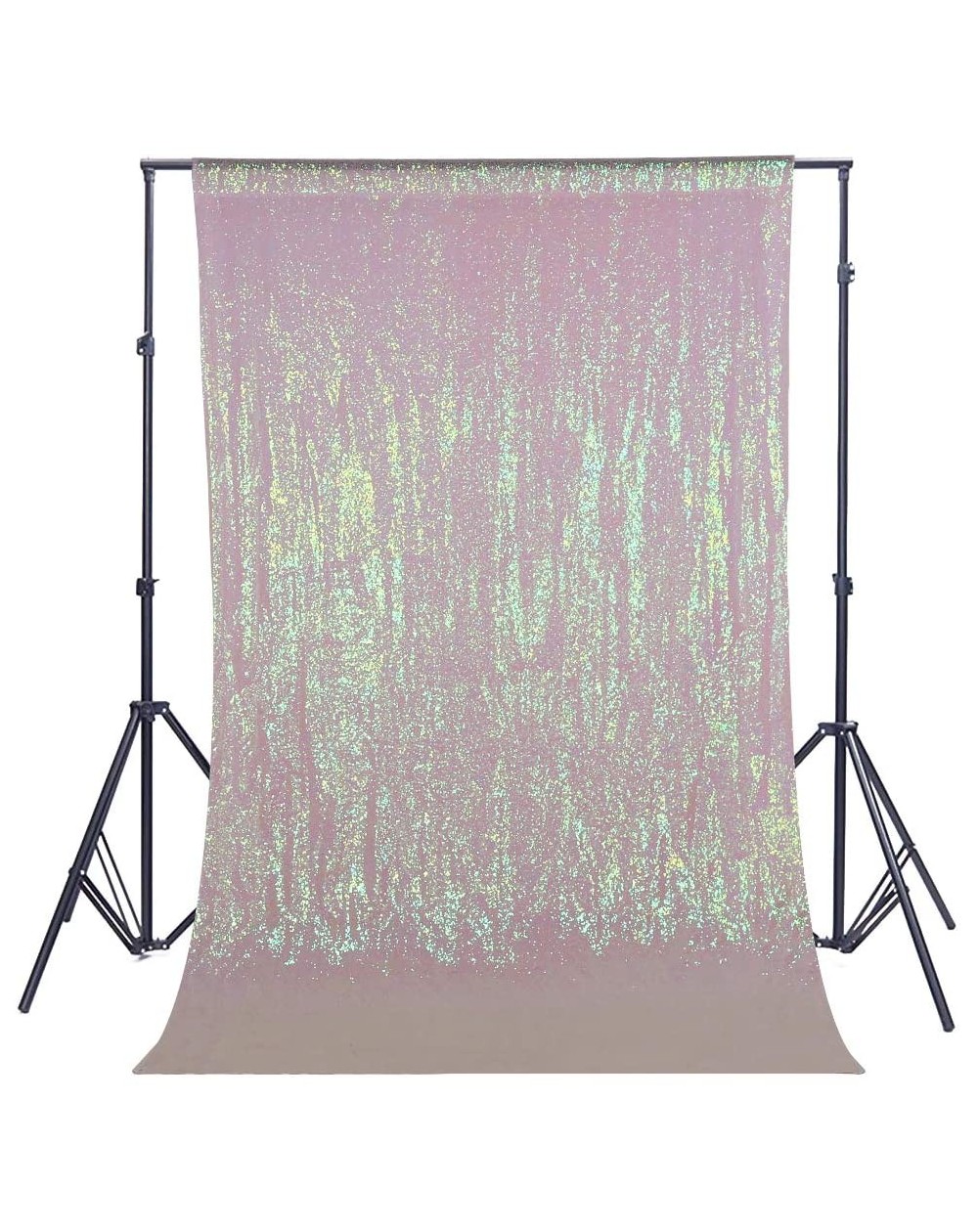 Photobooth Props Iridescent Photography Backdrop Sequin Backdrop Curtains for Wedding Party-4ftx6.5ft - Iridescent - CJ188QQO...
