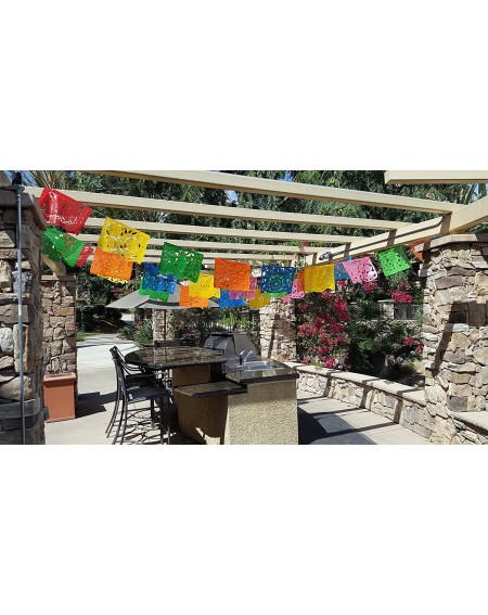 Banners & Garlands Large Plastic Papel Picado Banner - 15 Feet Long - Two Designs to Choose from (3 Pack- All Occasions) - Al...