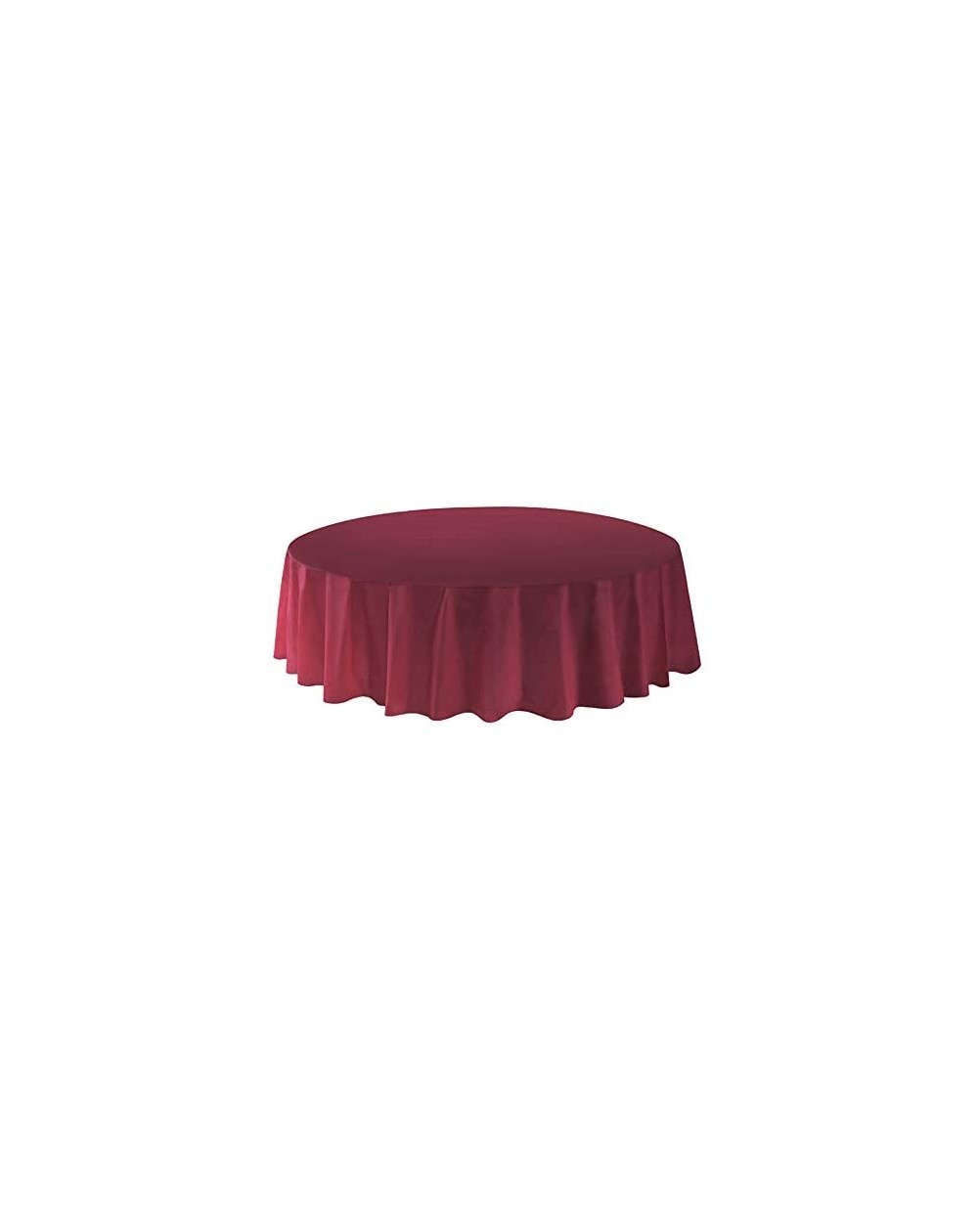 Tablecovers 6-Pack Premium Plastic Table Cover Medium Weight Disposable Tablecloth-6PK Round 84"-Burgundy-TC58623 - Burgundy ...