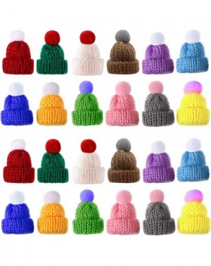 Hats 60 Pieces Christmas Knit Hats Mini Knit Hat Christmas Santa Hats Ornament (Multicolored) - Multicolored - CG192E6ZUED $1...