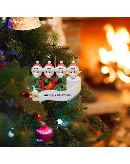 Ornaments Personalized Christmas Ornaments 2020-Personalized 2-5 Family Members Name Christmas Ornament Kit-Christmas Tree Ha...