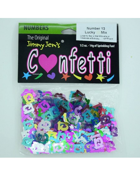 Confetti Confetti Number 13 Multicolors - Retail Pack 7133 QS0 - C518CHTYI9X $6.49
