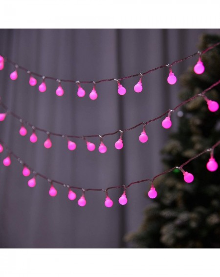 Outdoor String Lights 100 LED Mini Globe Ball String Lights- Fairy String Lights Plug in- 8 Lighting Modes- 43ft (include lea...