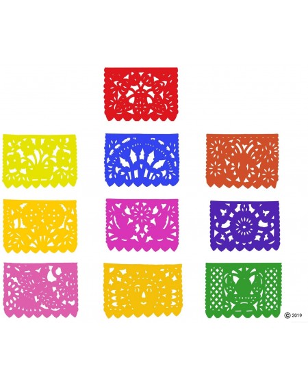 Banners & Garlands Mexican Fiesta Decorations (5 Pack) 46 Feet Mexican Papel Picado Banner Paper Papel Picado Mexicano Tissue...