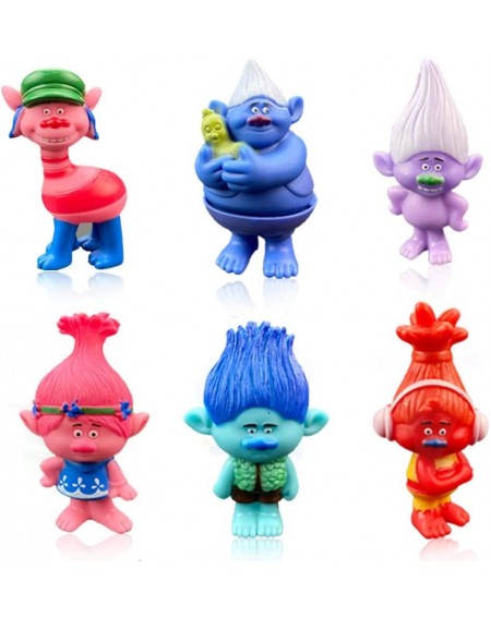 Cake & Cupcake Toppers Trolls Doll Cake Toppers 6pcs- Mini Trolls Toys- Trolls Doll Action Figures Birthday Cake Topper Cupca...