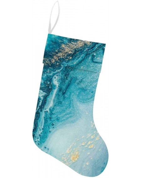 Abstract Ocean Natural Marble Christmas Stocking for Family Xmas Party Decoration Gift - Multi15 - C1192ZRYLDL