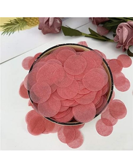1" Circle Confetti Round Tissue Paper Table Confetti Dots for Wedding Birthday Party Decoration (Coral) - Coral - C6197220O7D
