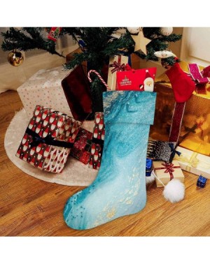 Stockings & Holders Abstract Ocean Natural Marble Christmas Stocking for Family Xmas Party Decoration Gift - Multi15 - C1192Z...