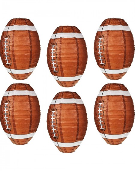Party Favors 6 Pieces Football Paper Lanterns Football Hanging Decoration Sports Ball Hanging Lantern for Birthday Baby Showe...