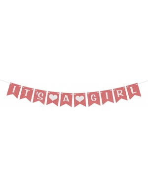 Banners It's A Girl Pre-strung Rose Gold Glittery Banner Baby Shower Gender Reveal Party Decorations for Girl - C21999UHZON $...
