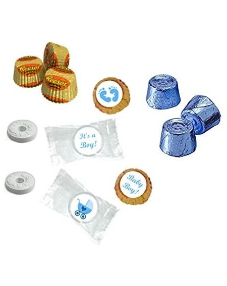 Favors 324 Blue Its a Boy Baby Shower Favors Stickers For Baby Shower Or Baby Sprinkle Party- Baby Shower Kisses Stickers- Ba...