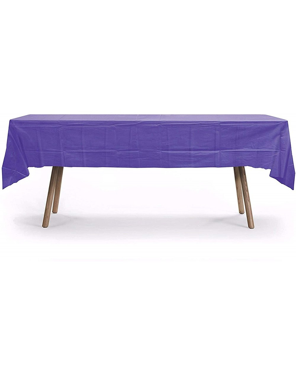 Tablecovers GiftExpressions 6-Pack Party Disposal Premium Plastic Tablecloth 54 Inch. x 108 Inch. Rectangle Table Cover (Purp...