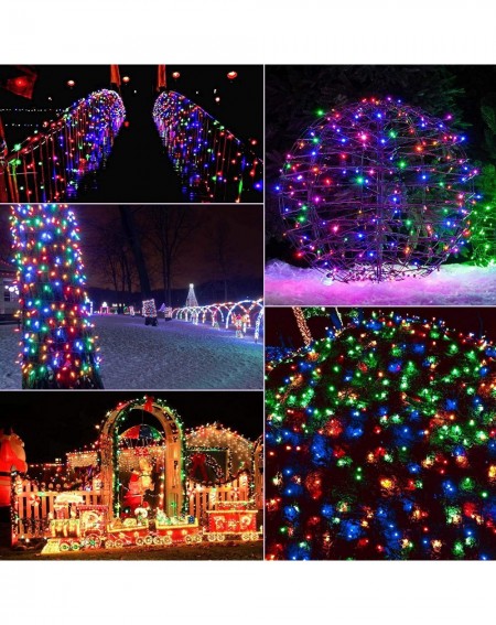 Outdoor String Lights 200 LED Oudoor Christmas Lights Multicolored- UL Listed Plug in String Lights- 8 Modes Outdoor String L...
