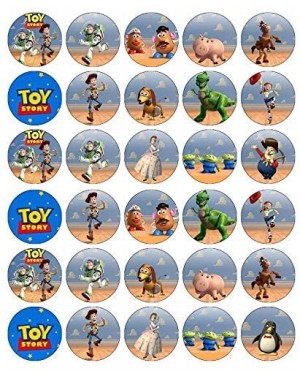 Cake & Cupcake Toppers 30 Toy Story Buzz Woddy Cupcake Toppers Edible Wafer Paper Fairy Cake Toppers Birthday Cakes - CT18SYE...