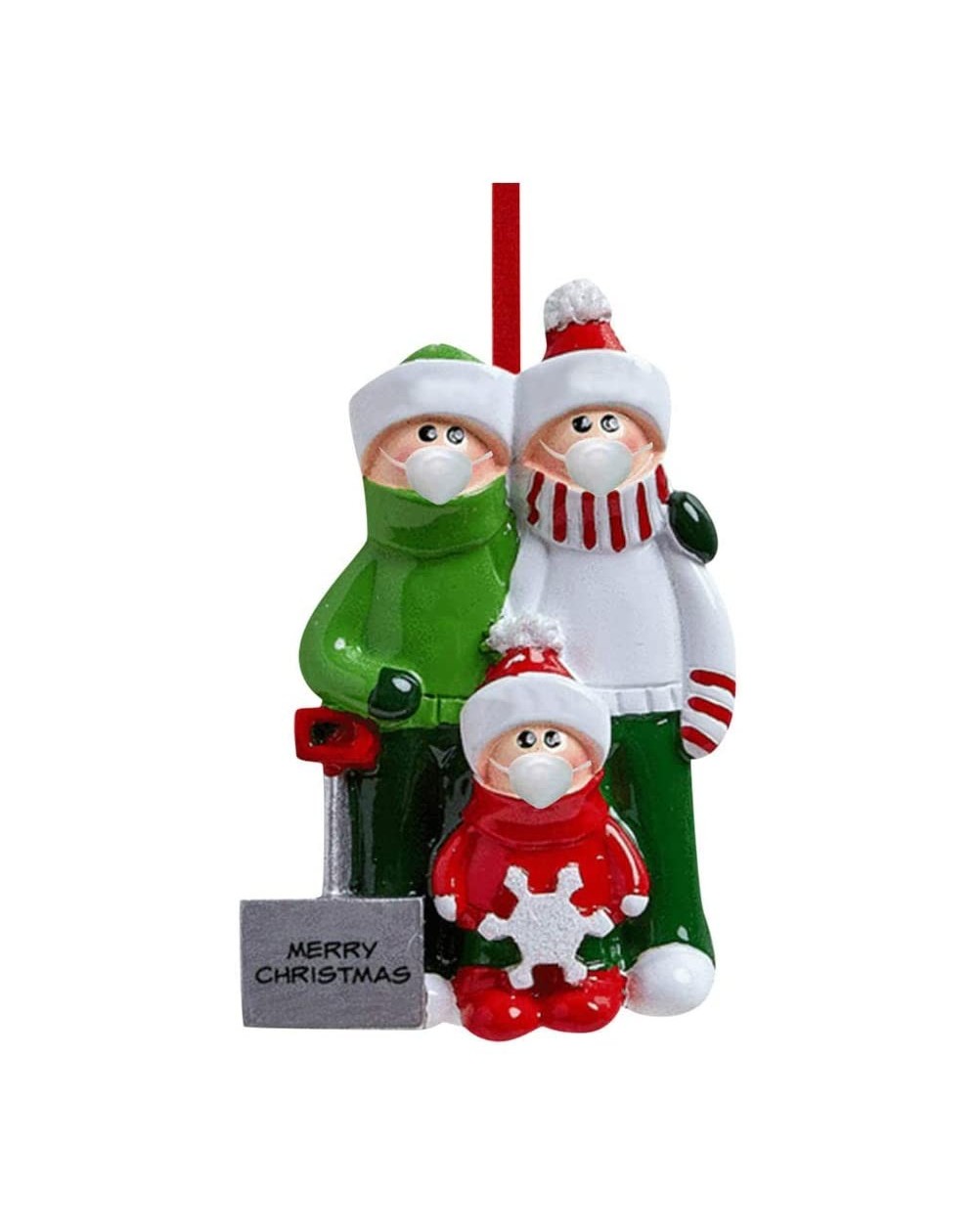 Ornaments 2020 Christmas Party Decorations Kit Creative Gift Survivor of 1-7 Members Ornaments1-3PC(1PC-3People-AE-Multi) - A...