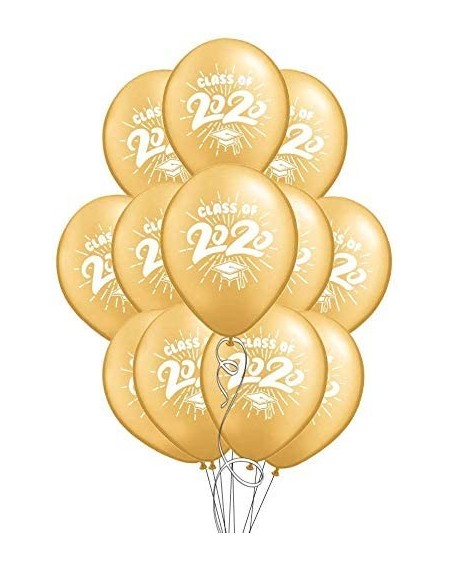 Balloons School Colors Graduation 11" Latex Balloons in Gold - Pack of 50 - Gold - 50 Pack - C719C58DK0D $22.28