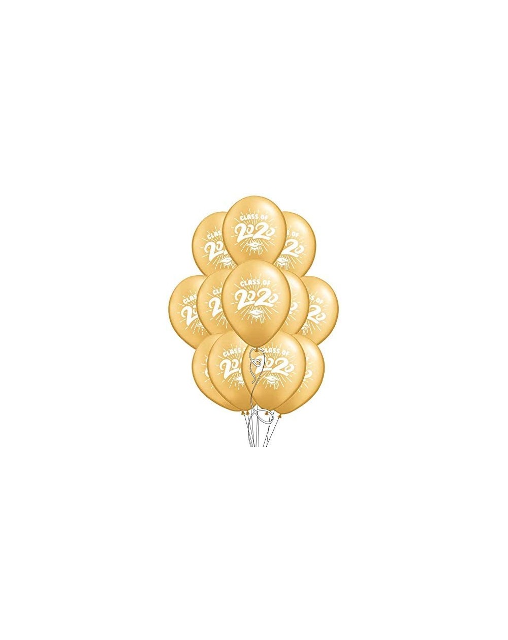 Balloons School Colors Graduation 11" Latex Balloons in Gold - Pack of 50 - Gold - 50 Pack - C719C58DK0D $22.28
