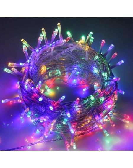 Outdoor String Lights Christmas String Lights- 33FT 100 LEDs Indoor String Lights 8 Modes with End-to-End Plug Fairy Lights D...