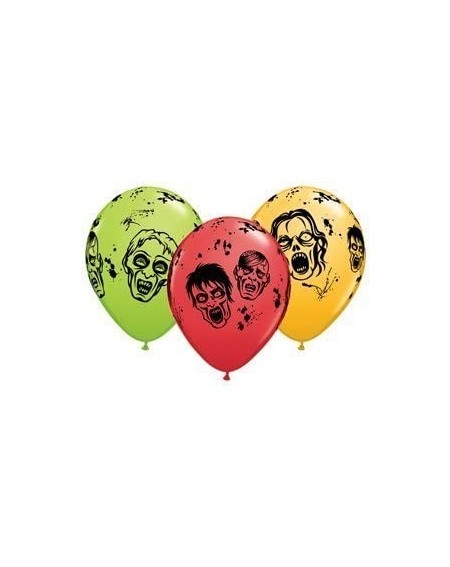 Balloons Zombie Multicolor 11" Round Latex Balloon 10ct - CU11OU54M2Z $7.79