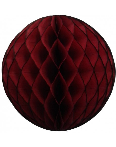 Tissue Pom Poms 3-Pack Large 14 Inch Honeycomb Tissue Paper Party Ball Decoration (Maroon) - Maroon - CO17X3KD73I $12.25