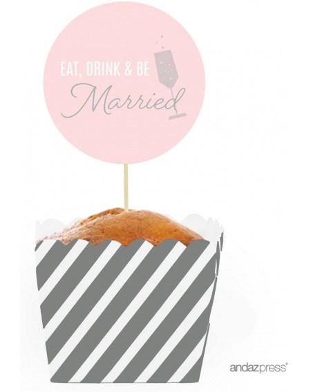 Favors Pink Blush and Gray Pop Fizz Clink Wedding Collection- Square Loaf Baking Pan Cake Trays with Label Toppers DIY Party ...