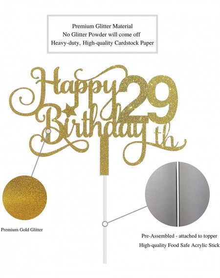 Cake & Cupcake Toppers GG 29th Birthday Cake Topper- Happy 29th Birthday Cake Topper- 29th Birthday Party - CM19EO09EXY $11.28