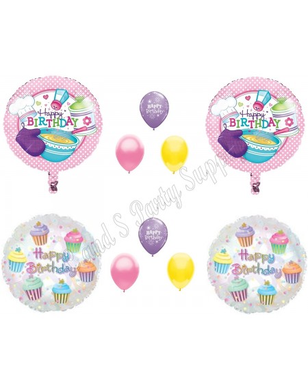 Balloons LITTLE CHEF BAKING KITCHEN PLAYTIME Birthday Party Balloons Decoration Supplies - C3183K077GX $11.47