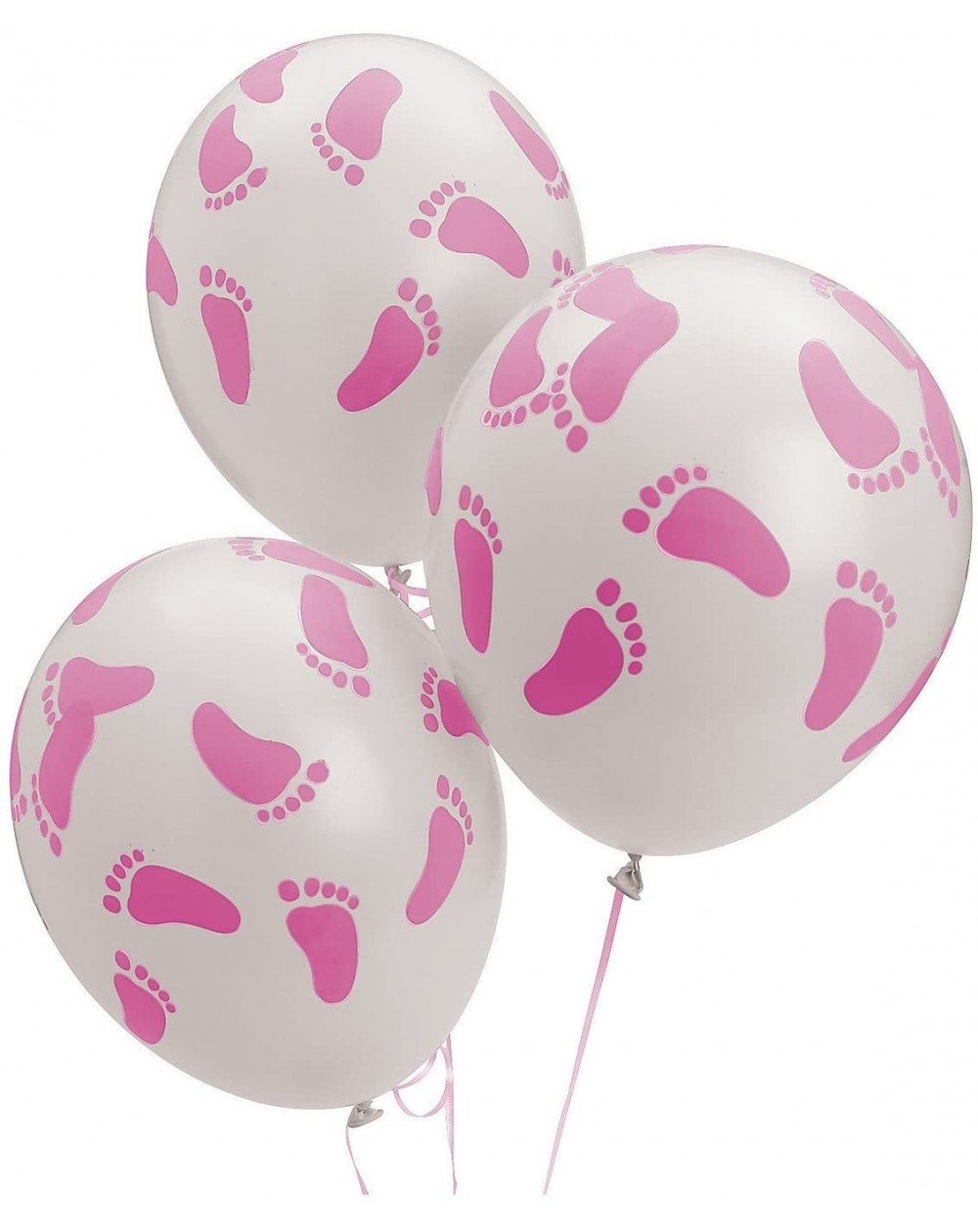 Balloons 24 Baby Shower Party Pink Footprint Latex Balloons 11 - CK11524MKY5 $8.13