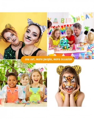 Party Favors 16 Piece Animal Jungle Safari Headbands Zoo Cartoon Plush Animal Ear Hairbands Costume Set Animal Hair Hoop for ...